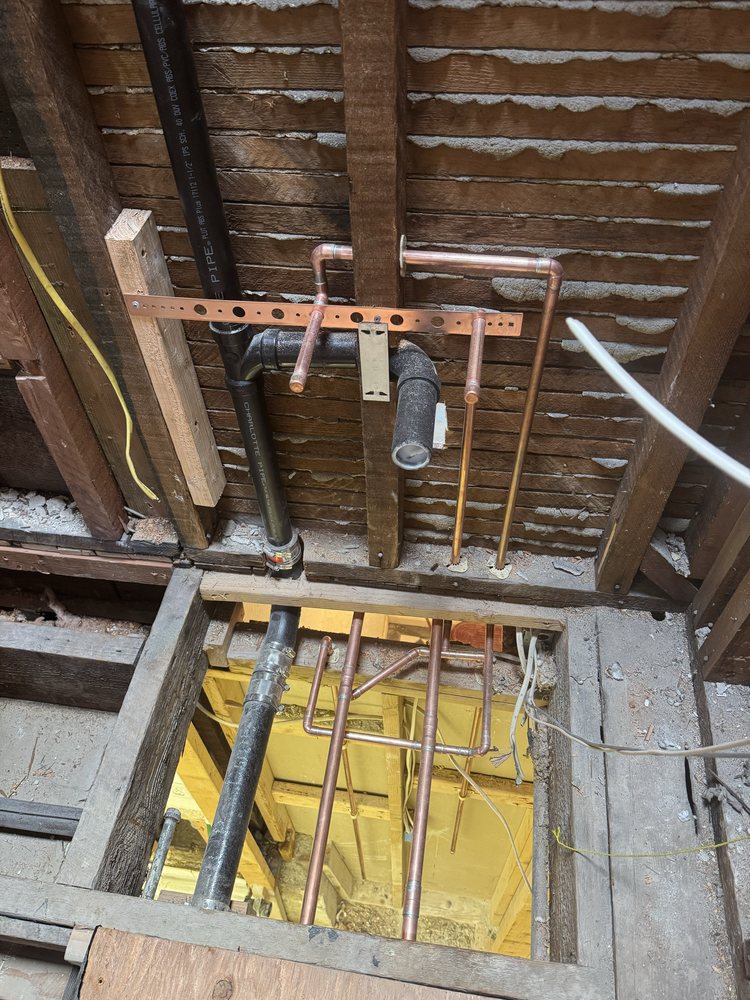 New copper repipe installation in Tampa home attic